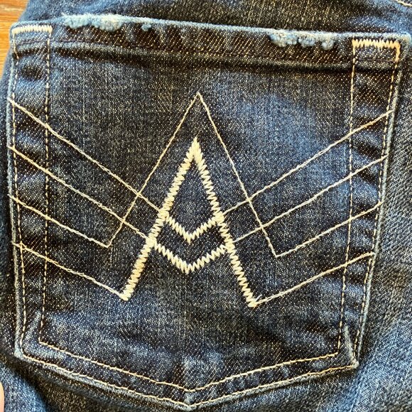 Seven A Pocket‎ size 27 flare medium wash lowrise boho retro denim jean - Picture 5 of 7